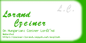 lorand czeiner business card